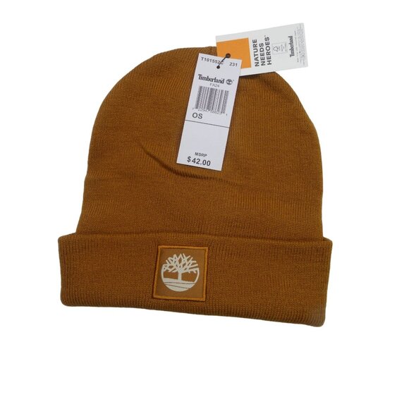Timberland T101552C Winter Beanie Tan Unisex Size OS - Picture 2 of 3